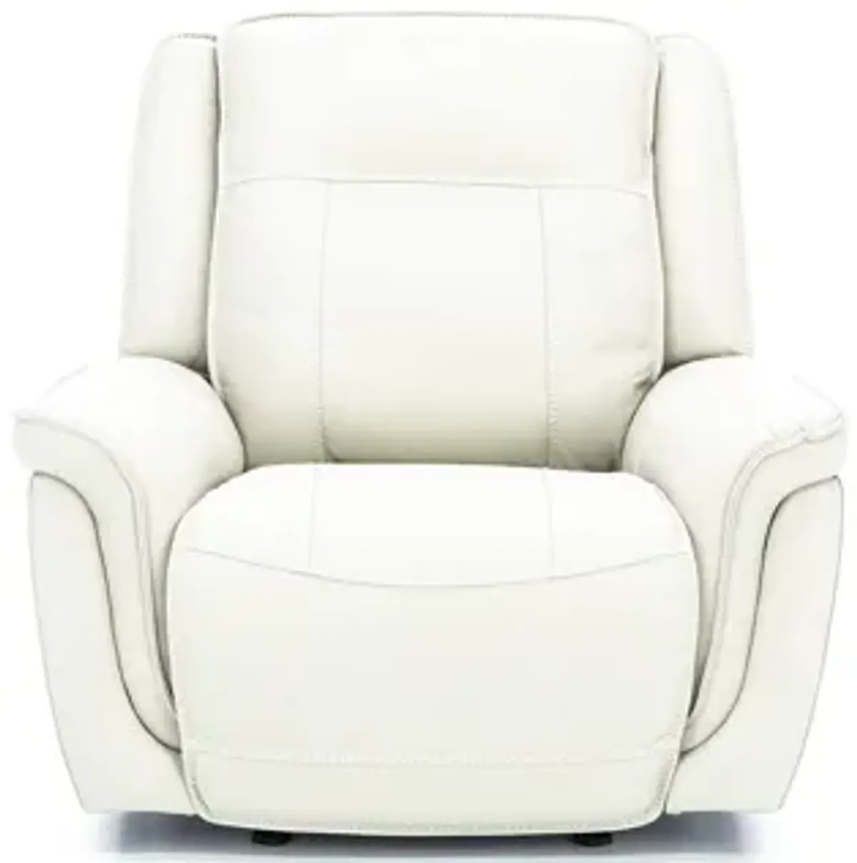 Arthur Leather Power Gliding Recliner in Ivory