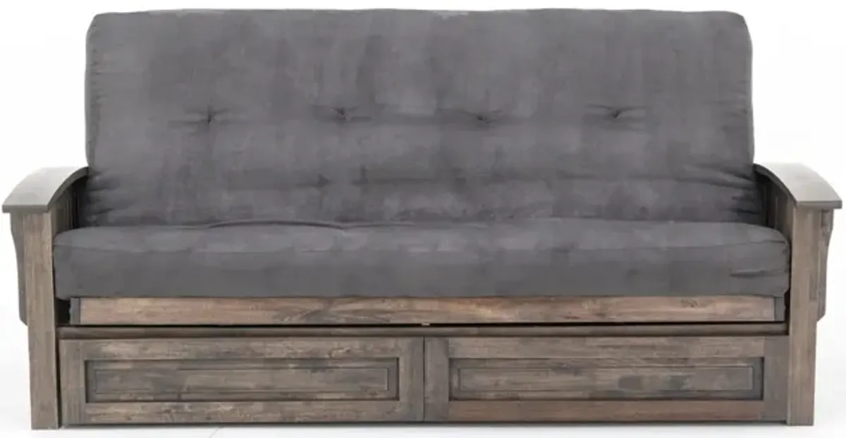 Full Innerspring Futon Mattress - Suede Grey