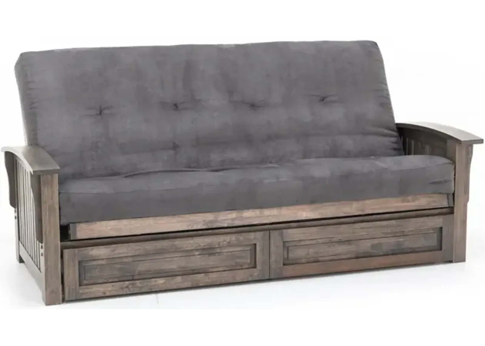 Full Innerspring Futon Mattress - Suede Grey