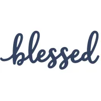 "Blessed" Navy Wall Art 47"W x 18.5"H
