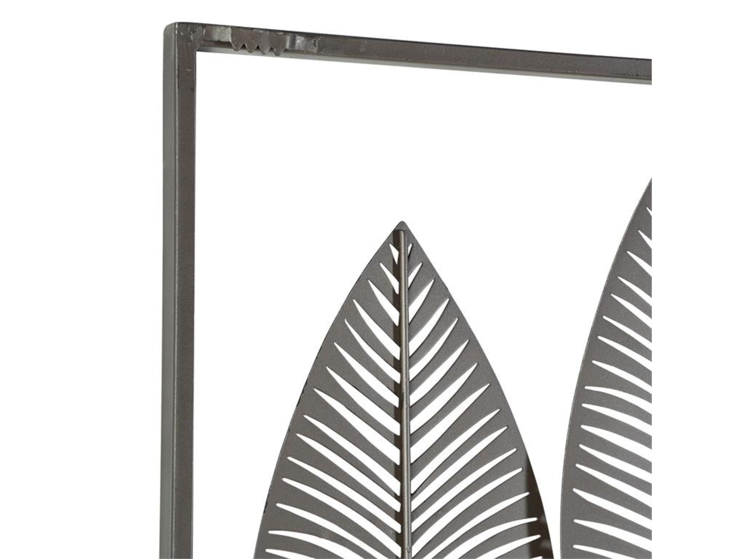 Black, Bronze, and Silver Metal Leaves Wall Décor 59"W x 37"H