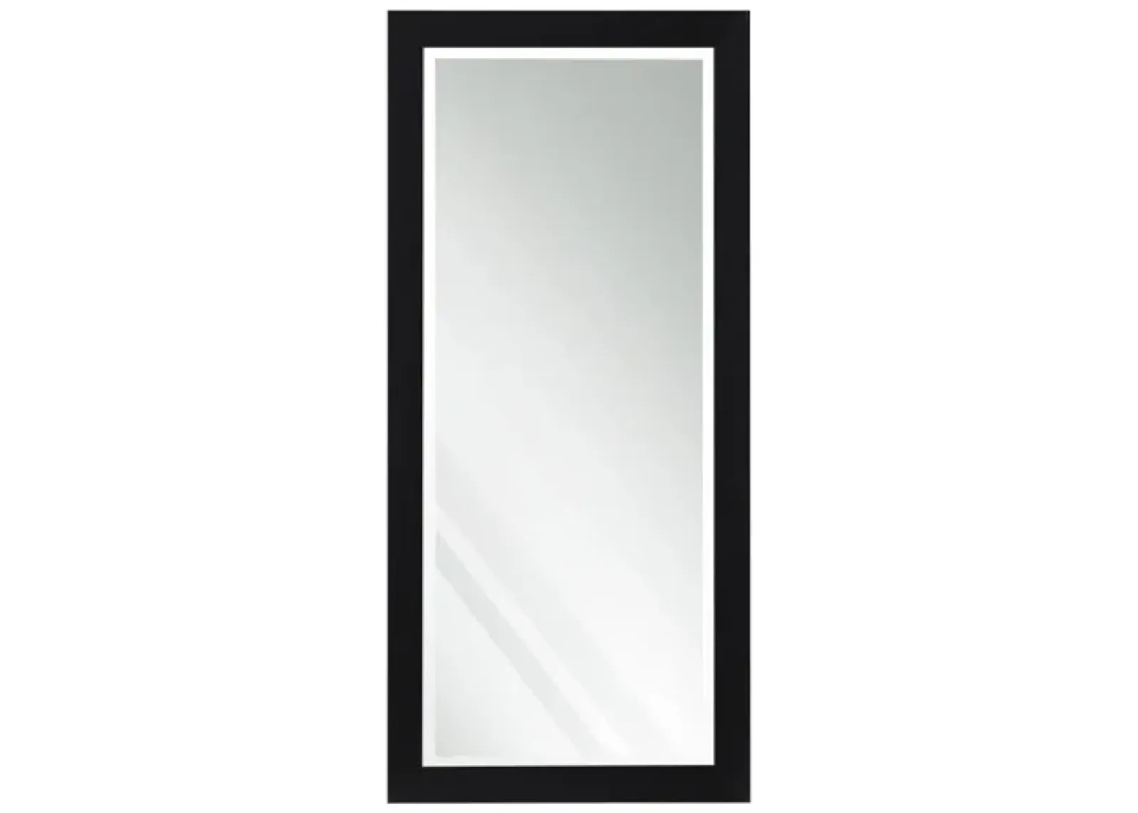 Beveled Black Leaner Mirror 30"W x 64"H