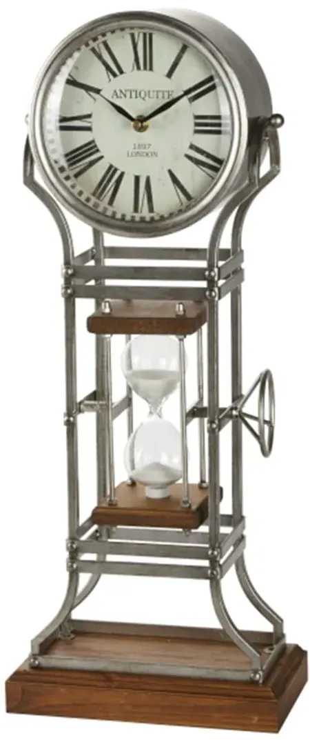 Hourglass Table Clock 23"H