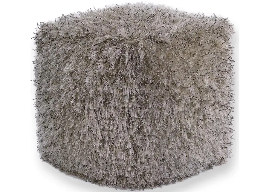 Champagne Pouf 18"W x 18"H