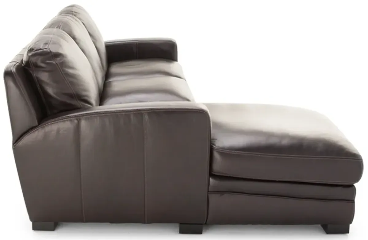 Carson 2-Pc. Leather Chaise Sofa