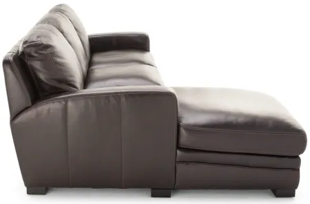 Carson 2-Pc. Leather Chaise Sofa