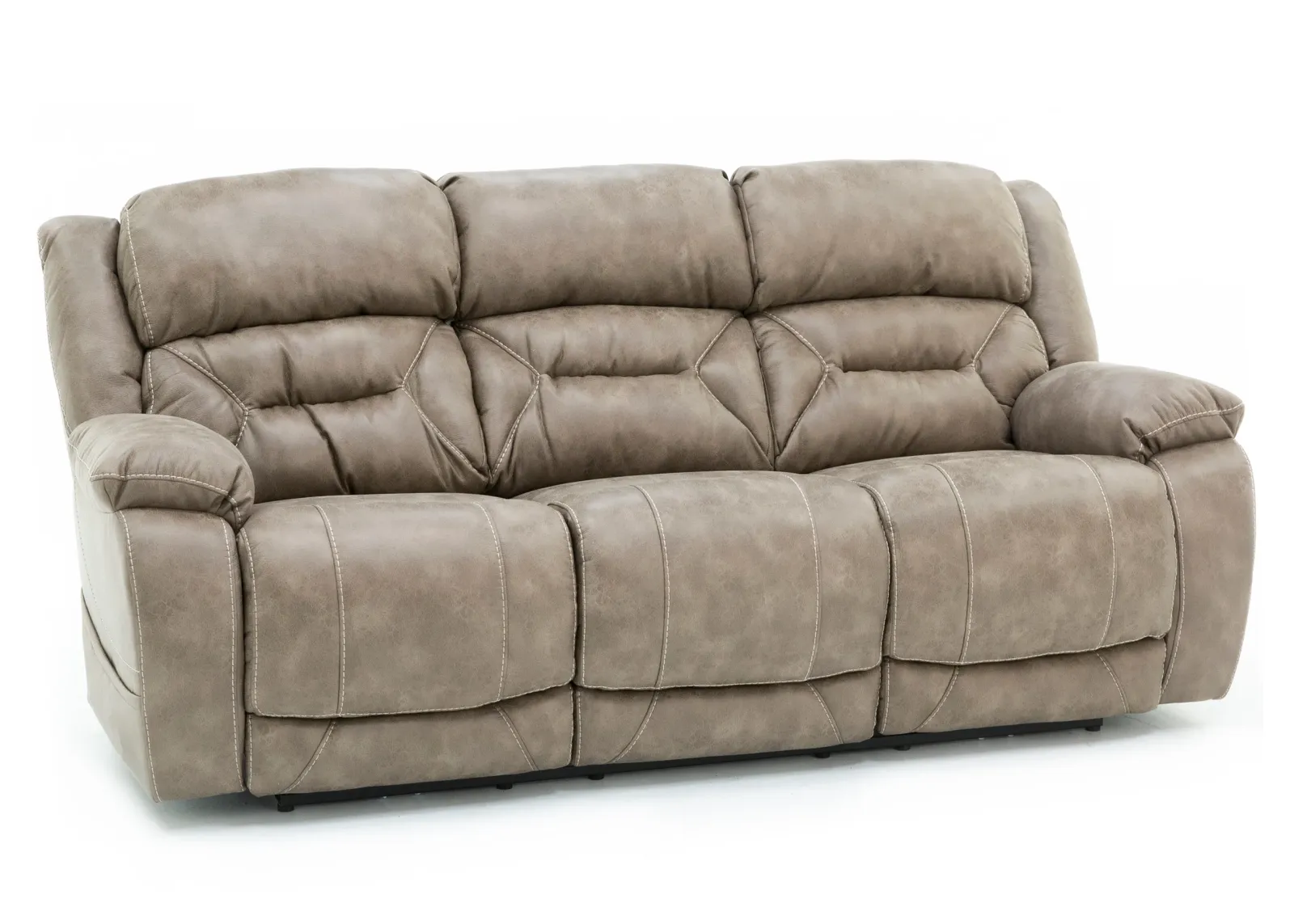 Laramie Fully Loaded Reclining Sofa in Mushroom