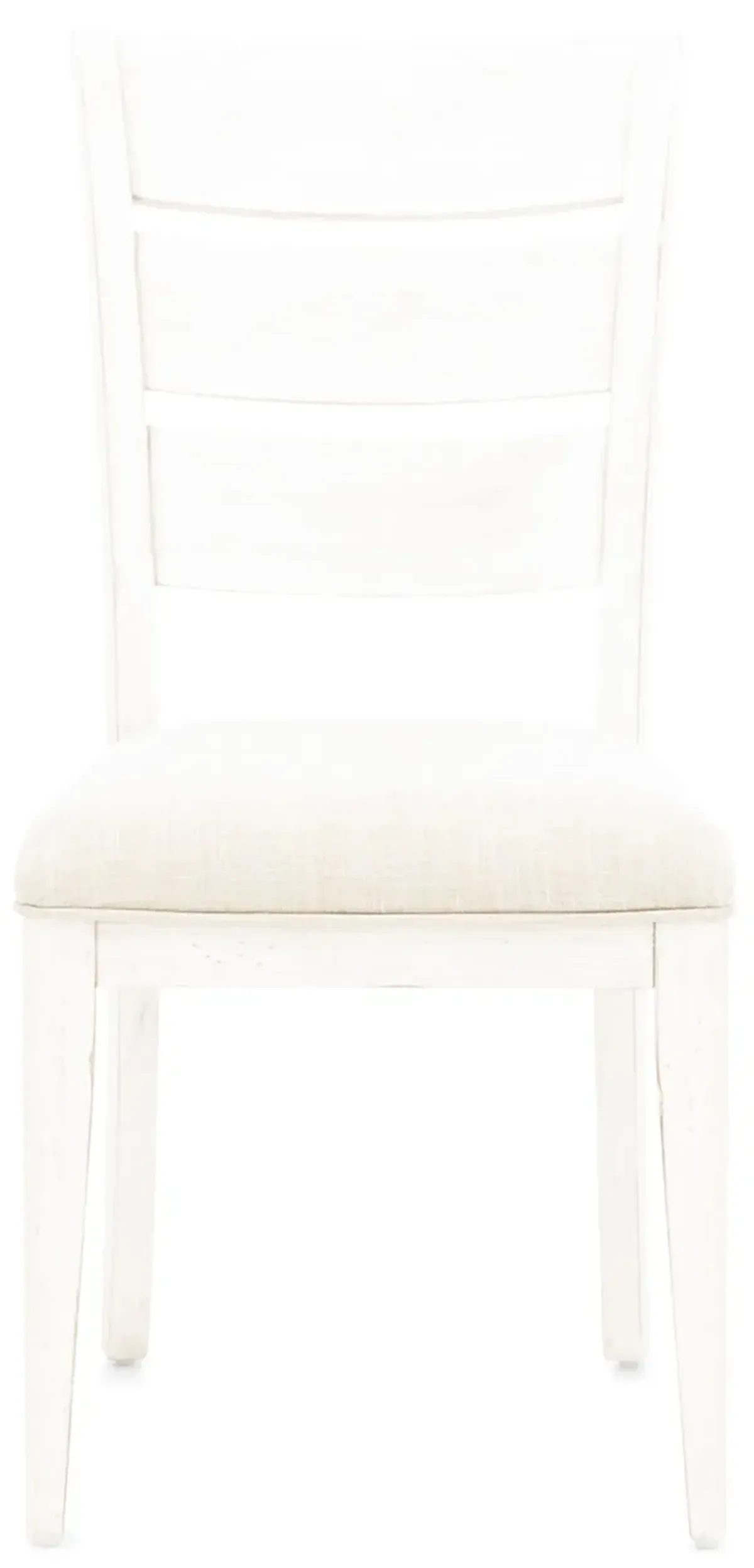 Farmhouse Reimagined Ladderback Upholstered Seat Side Chair