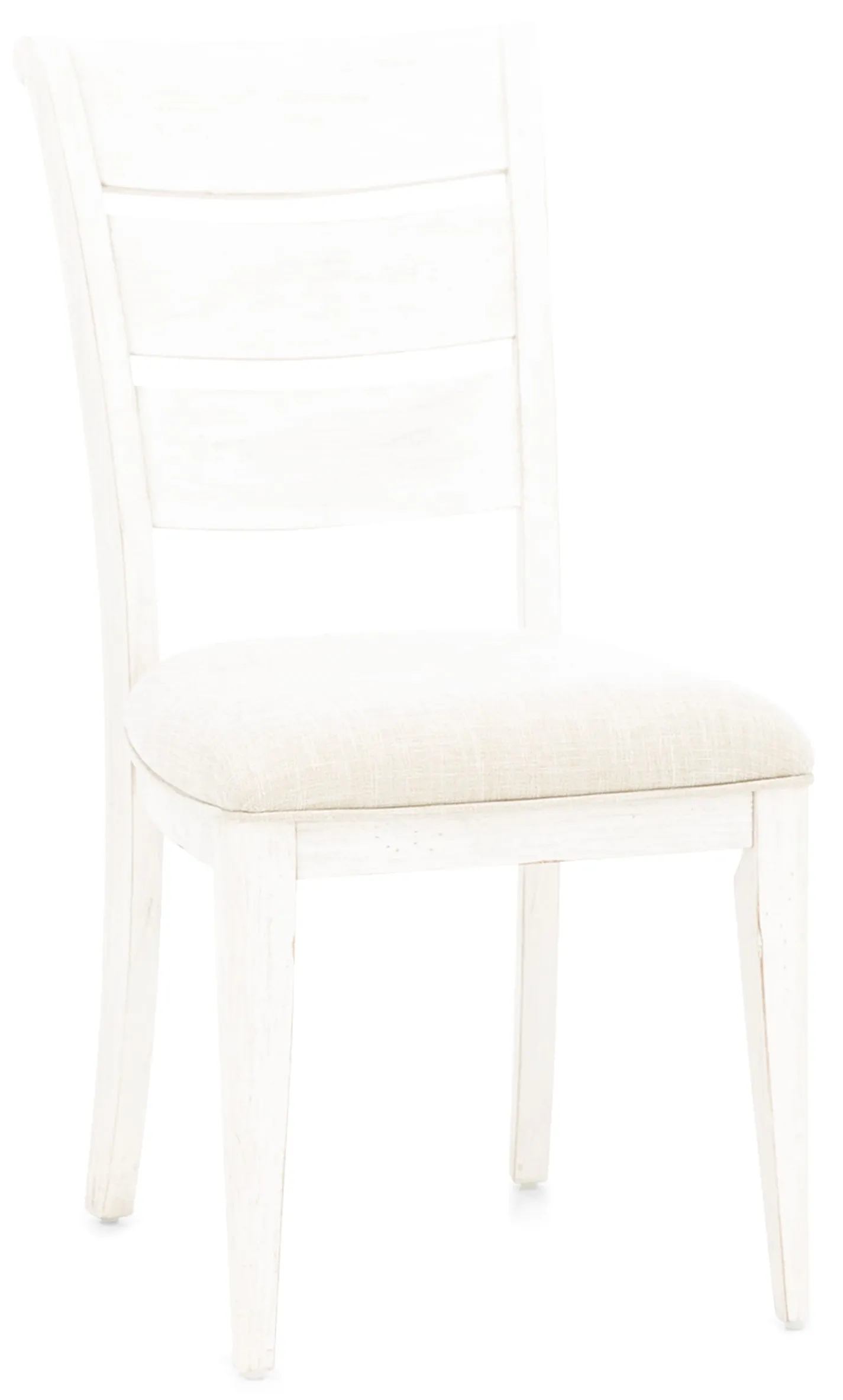 Farmhouse Reimagined Ladderback Upholstered Seat Side Chair