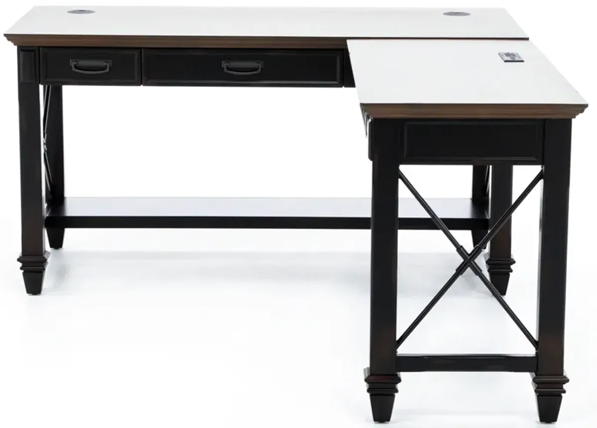 Estate Black Writing L-Desk