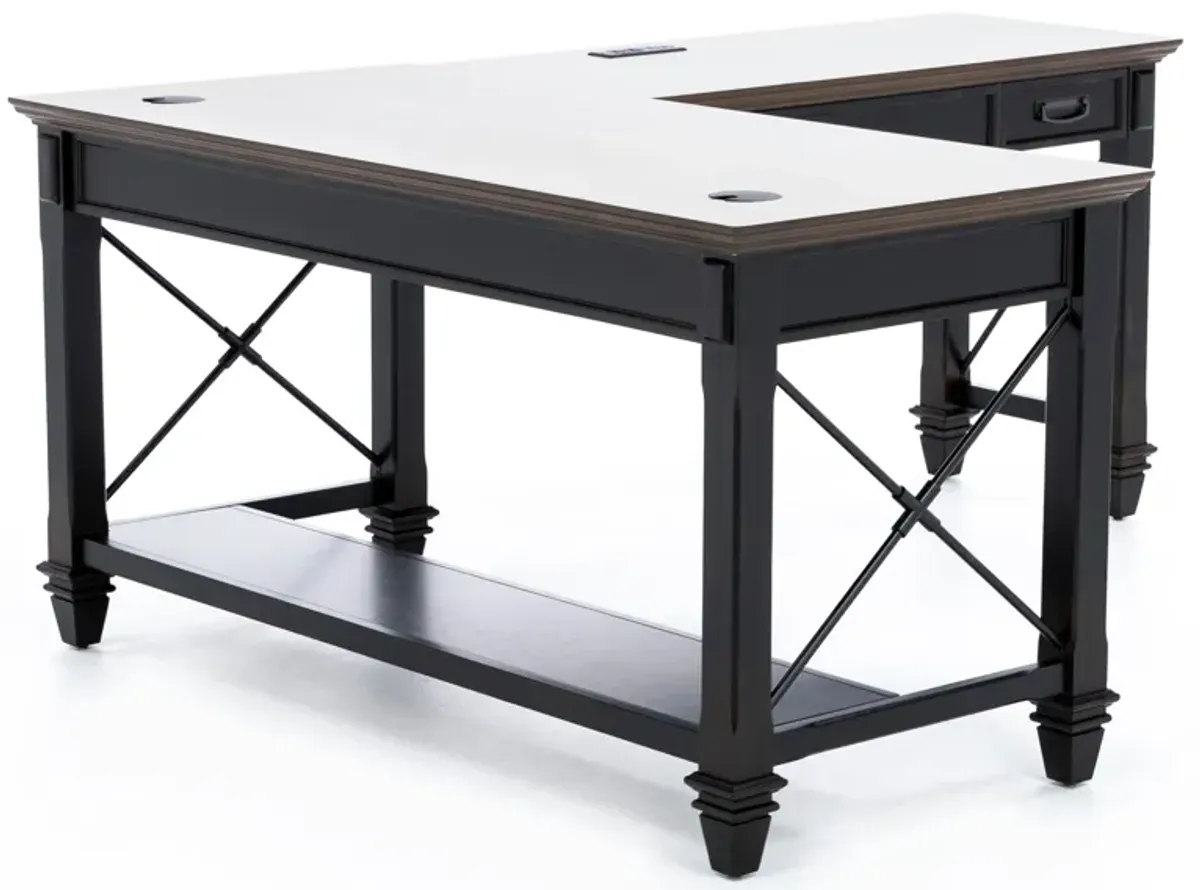 Estate Black Writing L-Desk