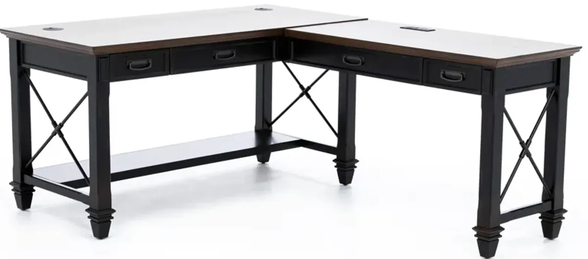 Estate Black Writing L-Desk