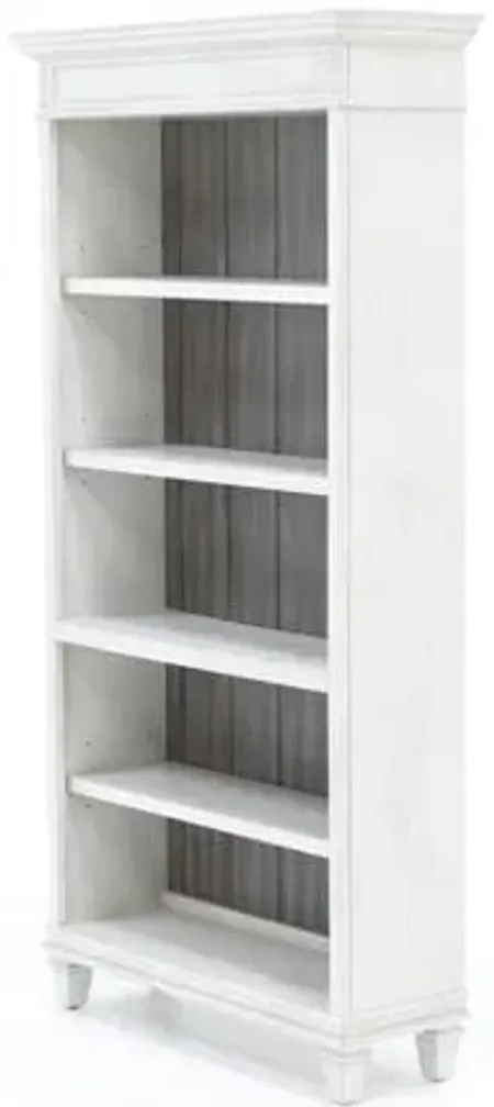 White Estate Open Bookcase