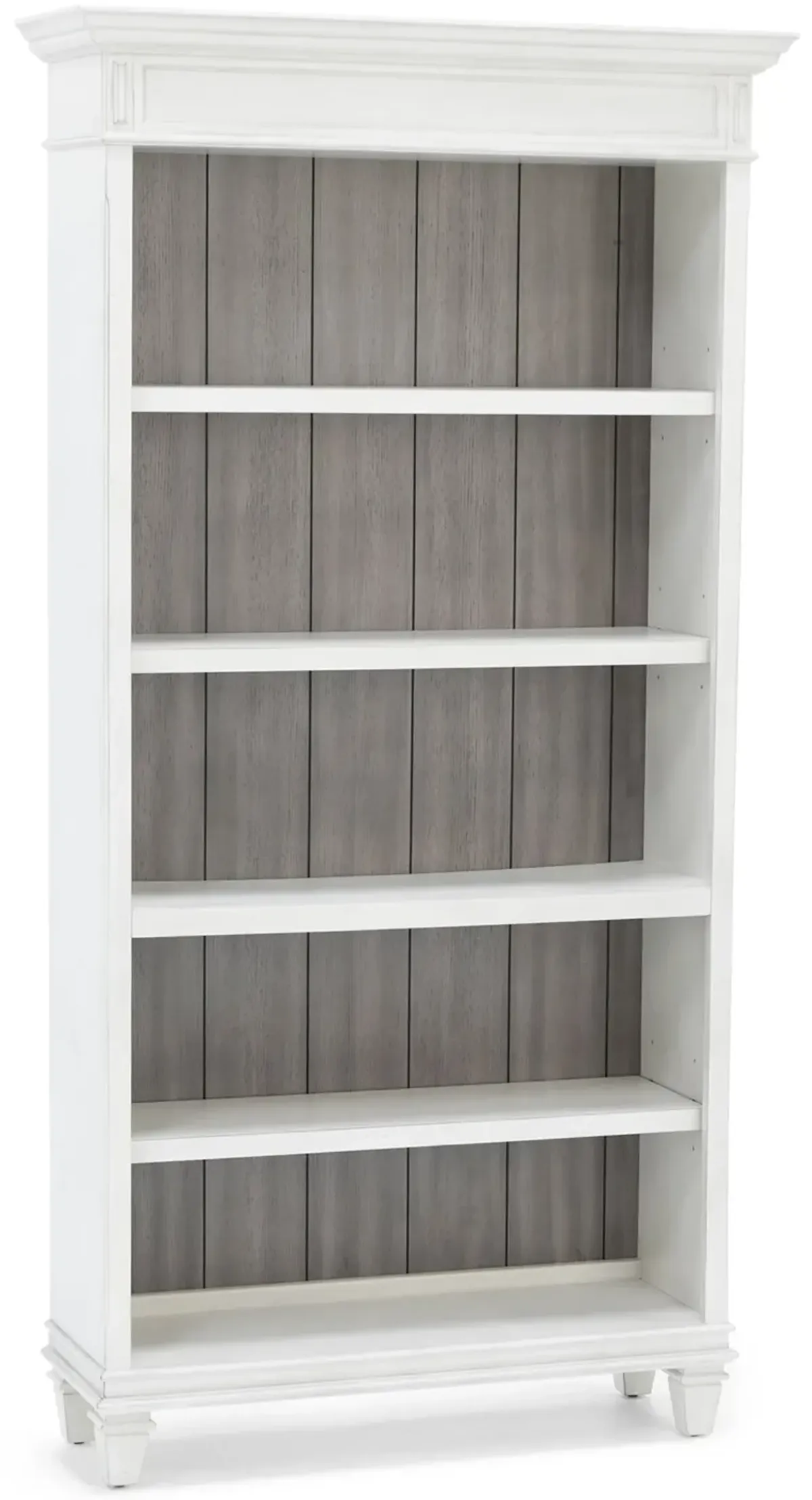 White Estate Open Bookcase