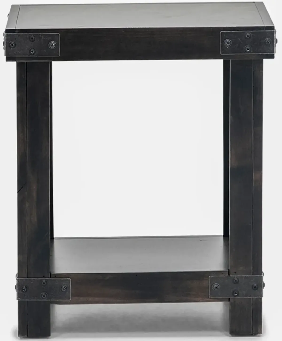 Industrial Ghost Black Chairside Table