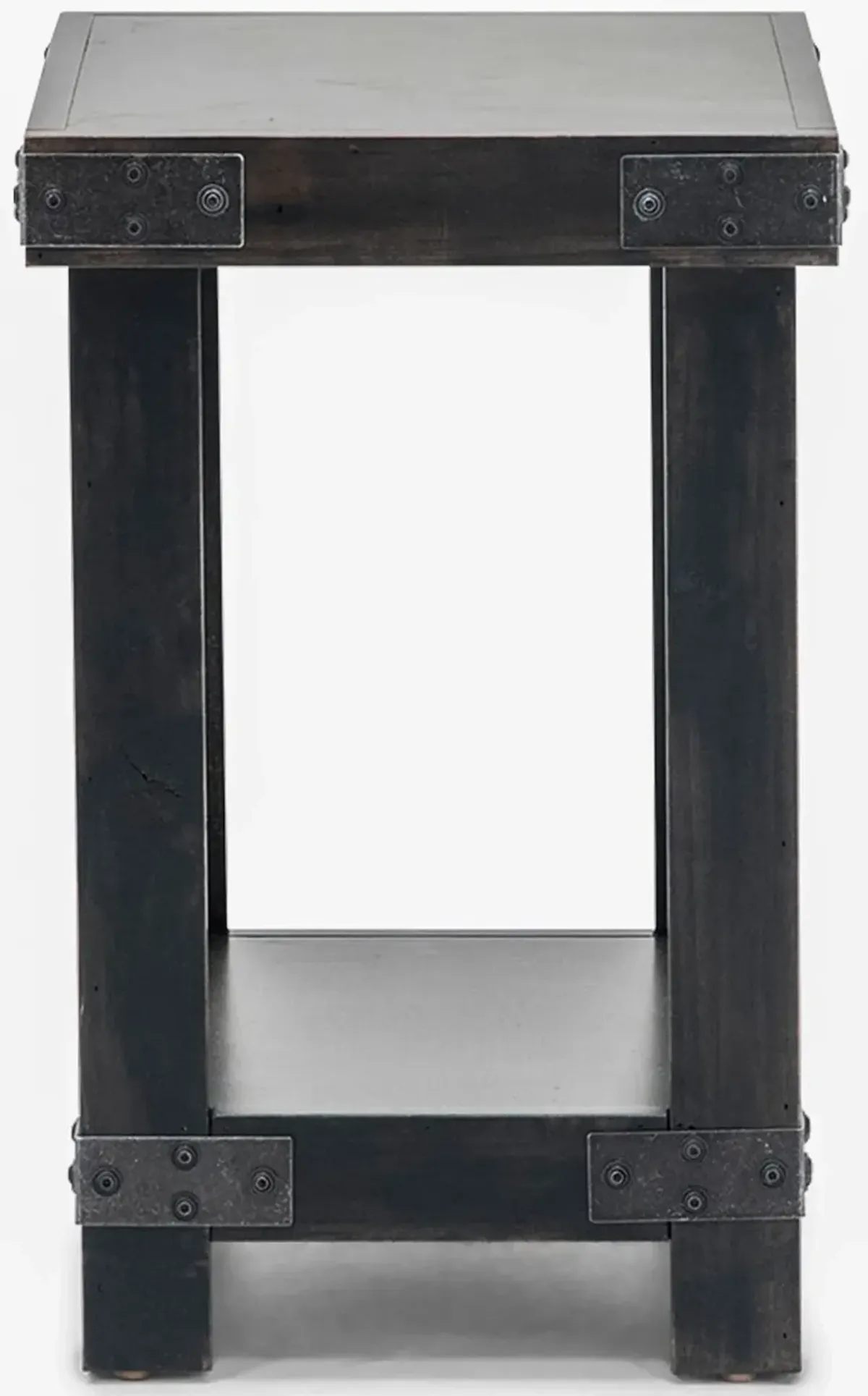 Industrial Ghost Black Chairside Table