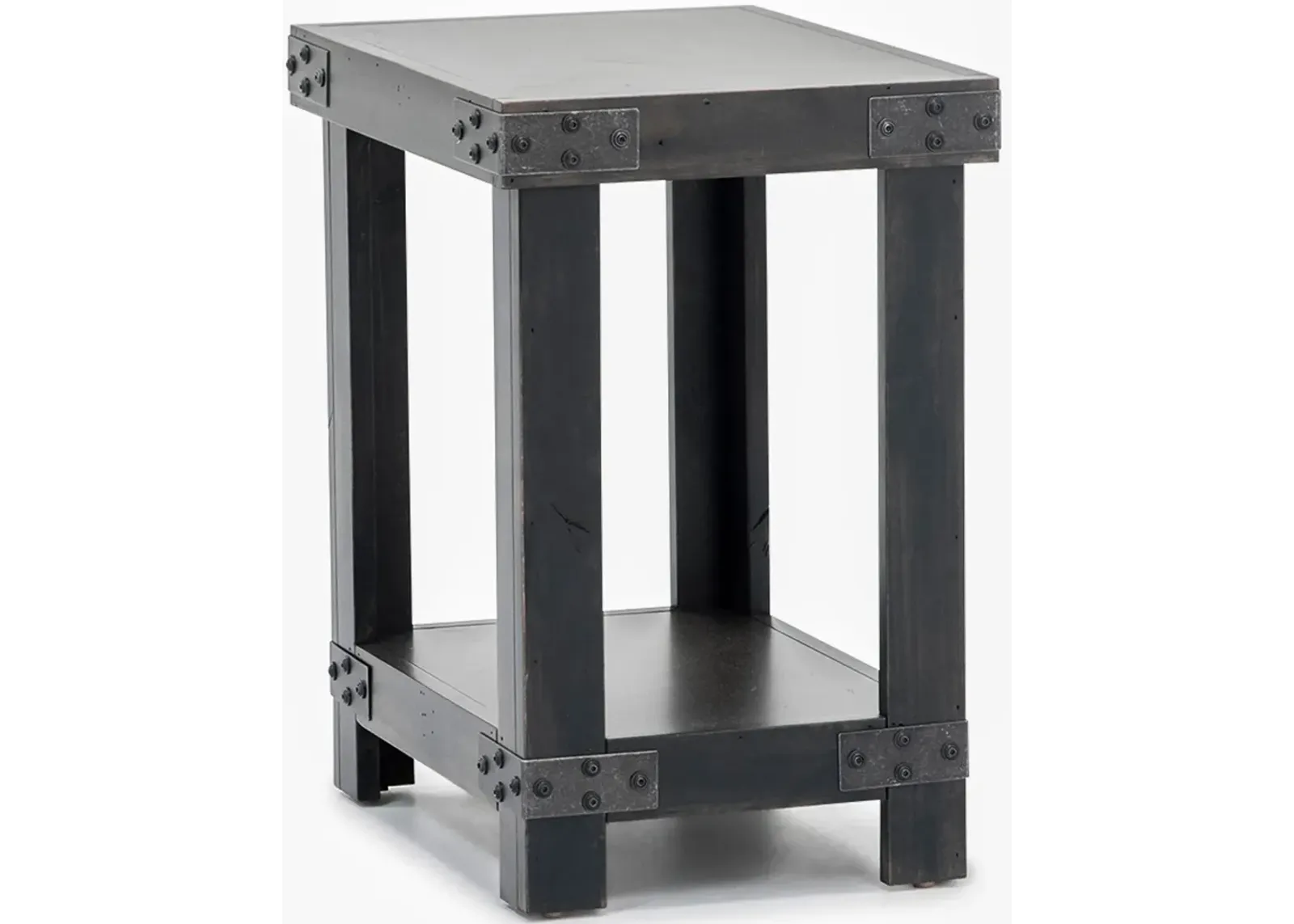 Industrial Ghost Black Chairside Table