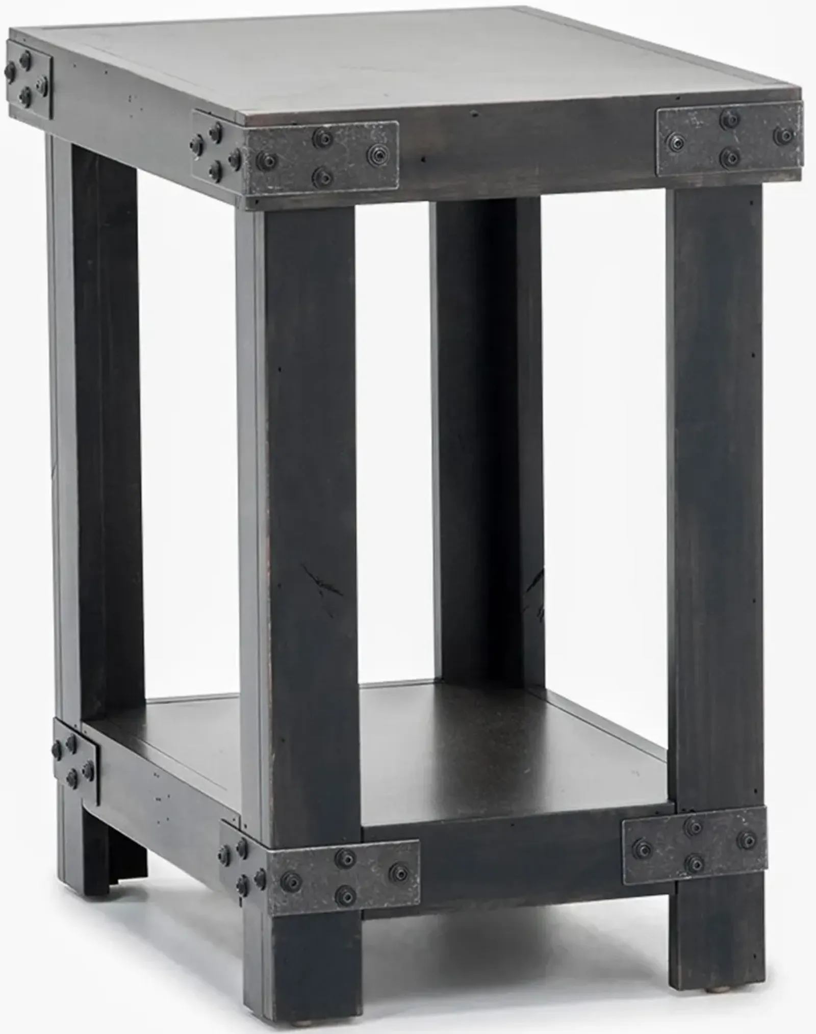 Industrial Ghost Black Chairside Table