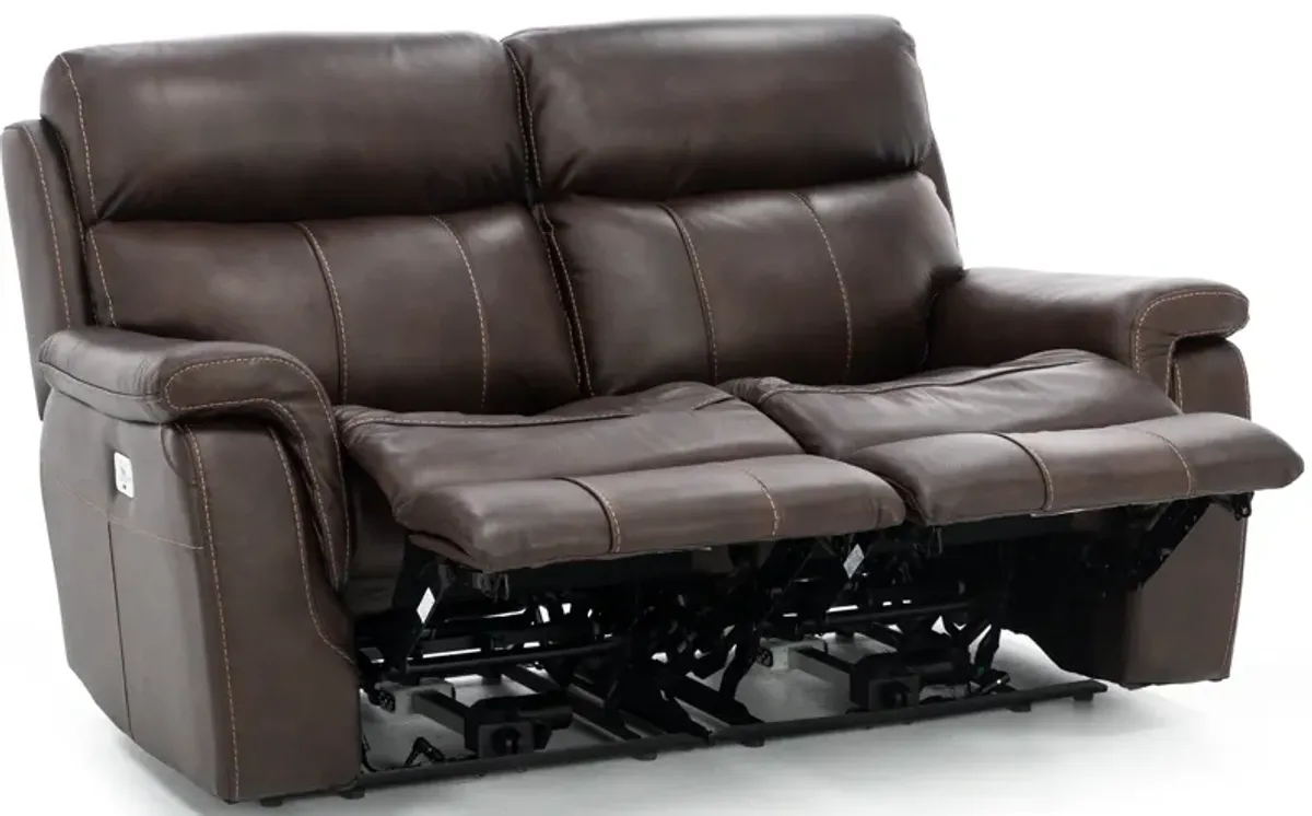 Shane Leather 2-Pc. Power Headrest Reclining Loveseat