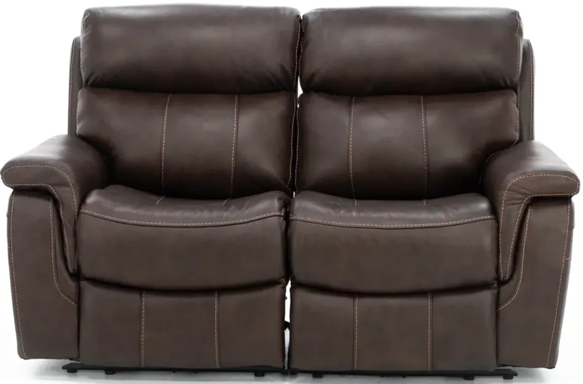 Shane Leather 2-Pc. Power Headrest Reclining Loveseat