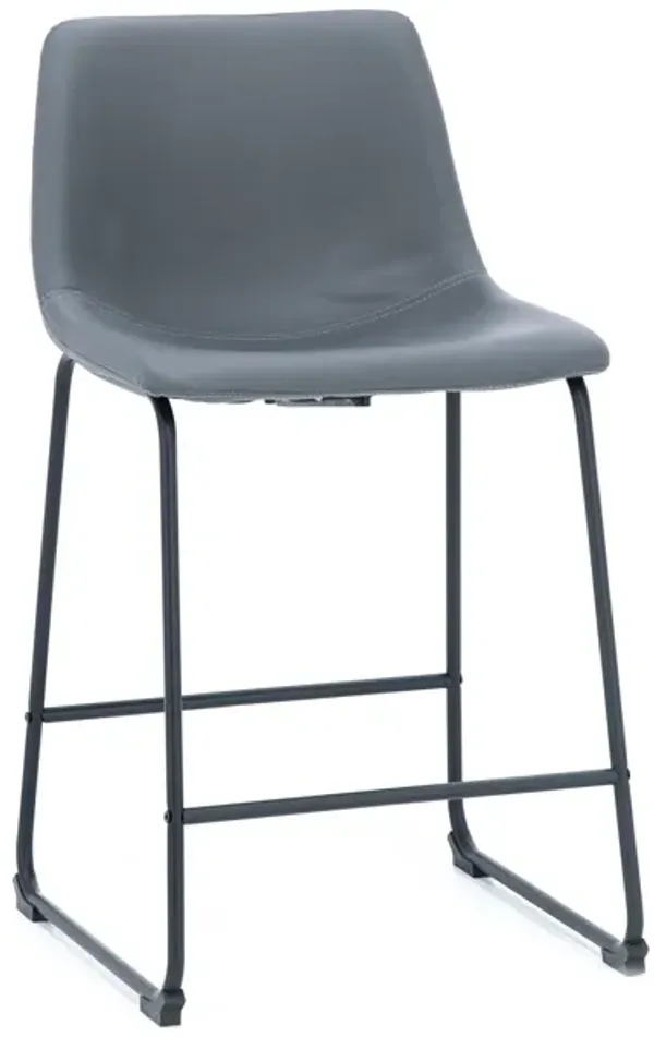 Leigh Gray 24" Upholstered Counter Stool