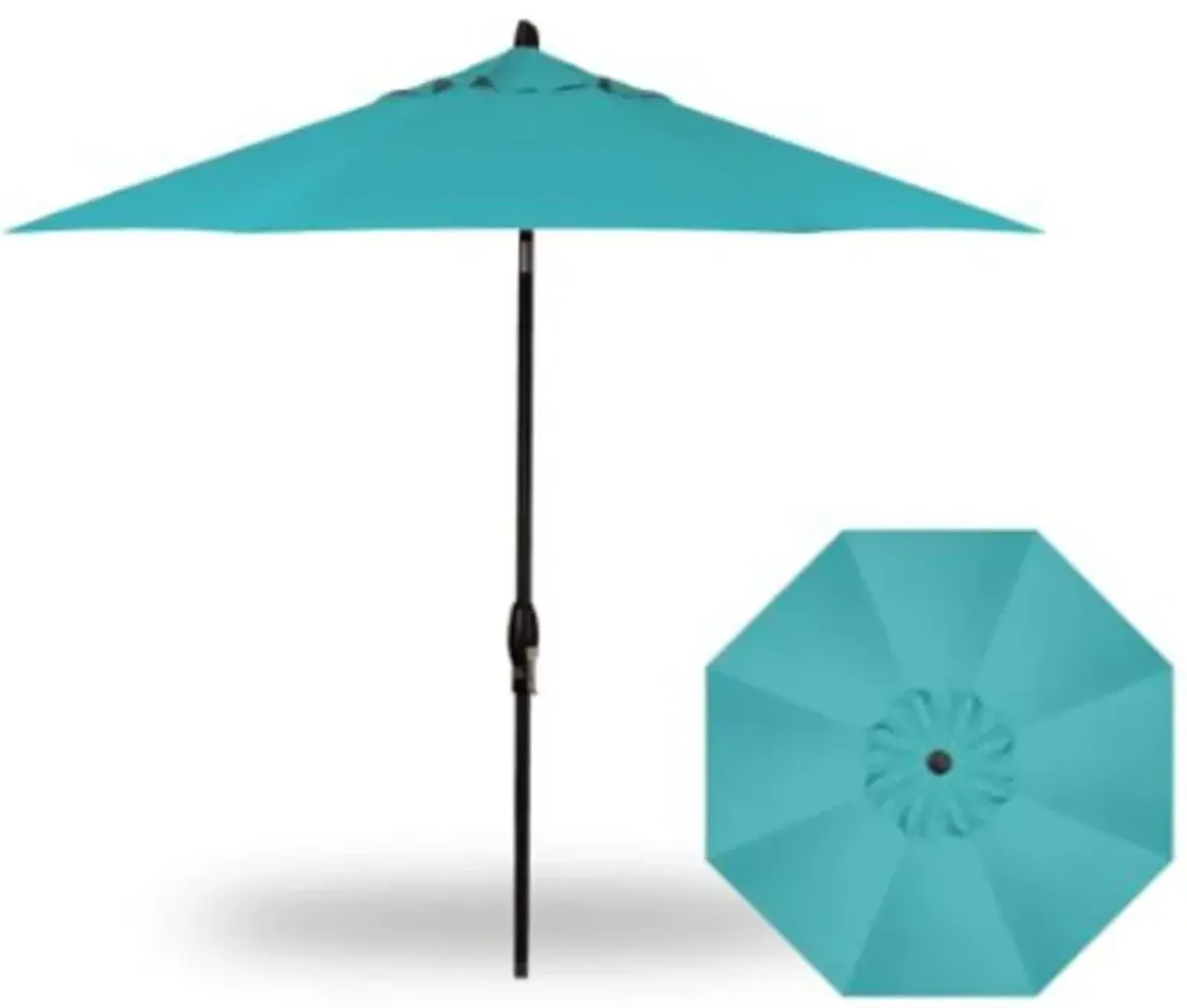 Closeout 9' Aqua Push Button Tilt Umbrella