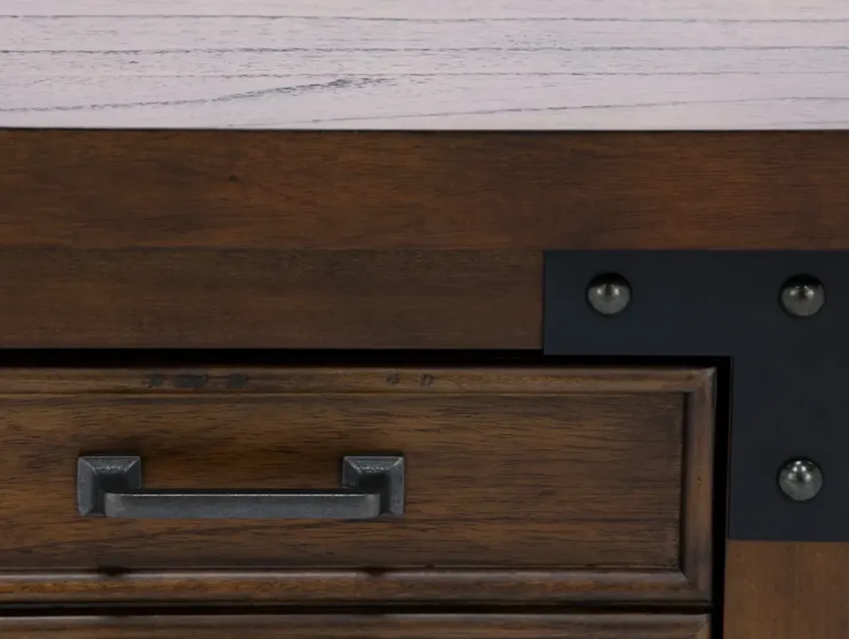 Auburn Half Pedestal Desk