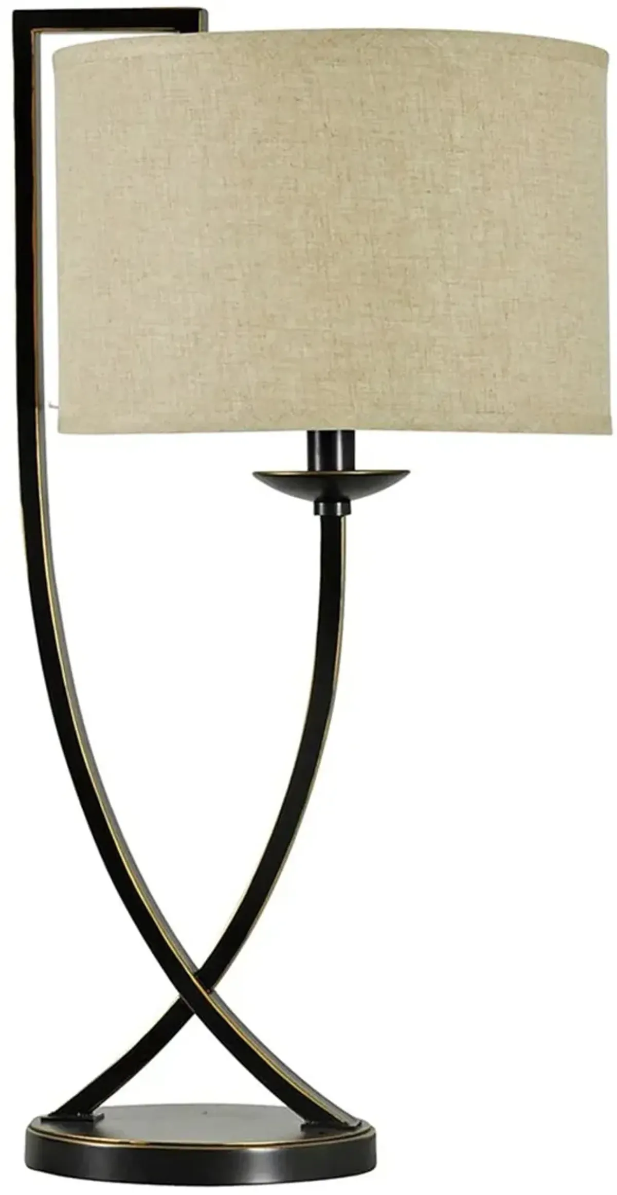 Bronze Crossed Arm Table Lamp 29"H