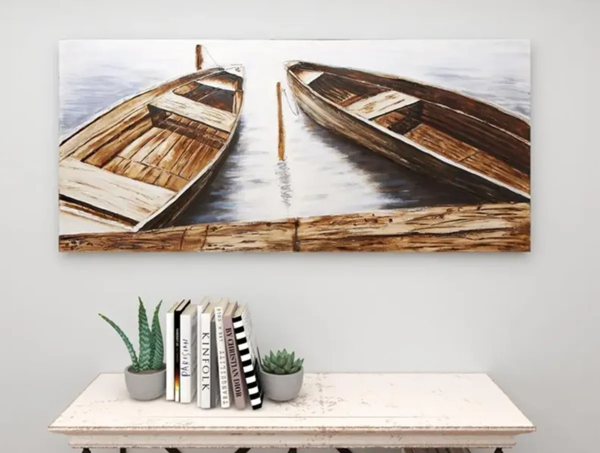 Row Boats Canvas Art 71"W x 32"H