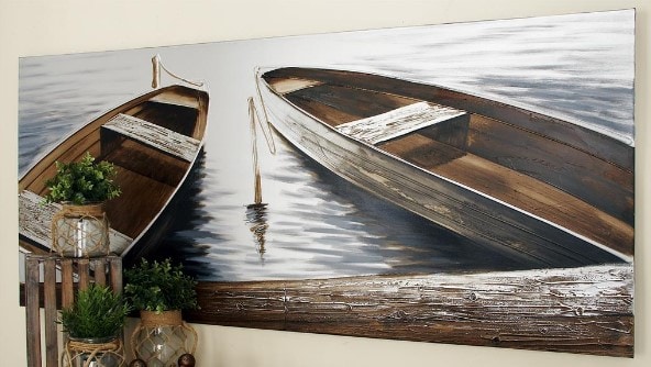 Row Boats Canvas Art 71"W x 32"H
