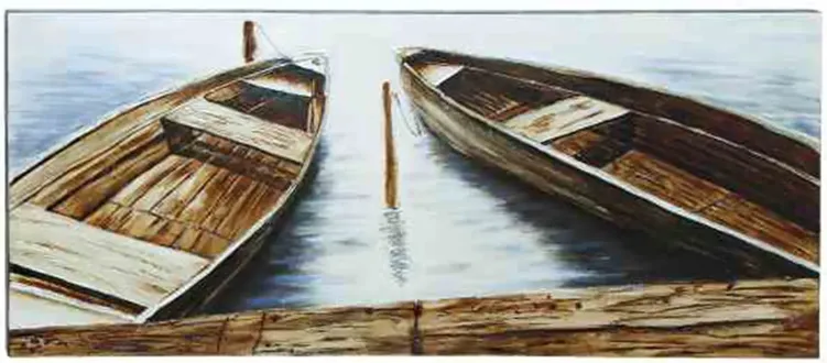 Row Boats Canvas Art 71"W x 32"H