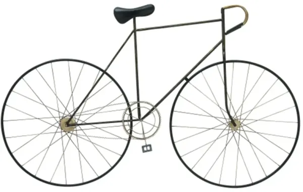 Black Metal Bike Wall Decor 59"W x 37"H
