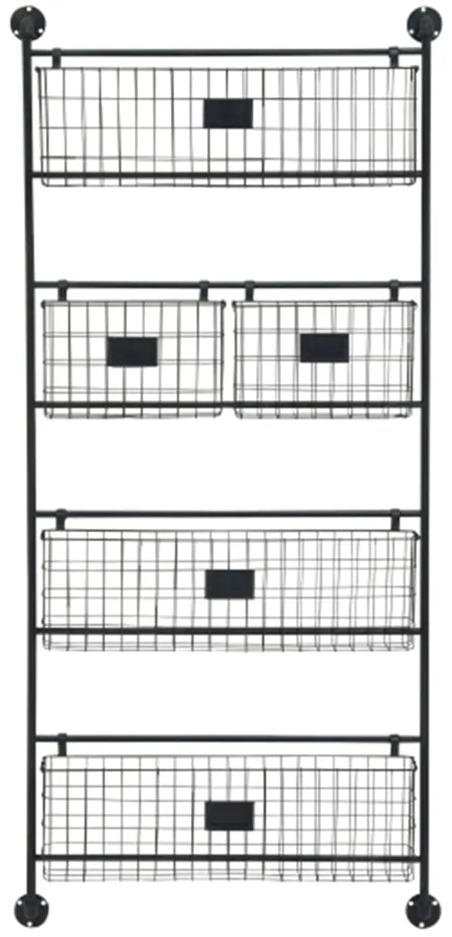 Metal Baskets Wall Shelf 24"W x 61"H