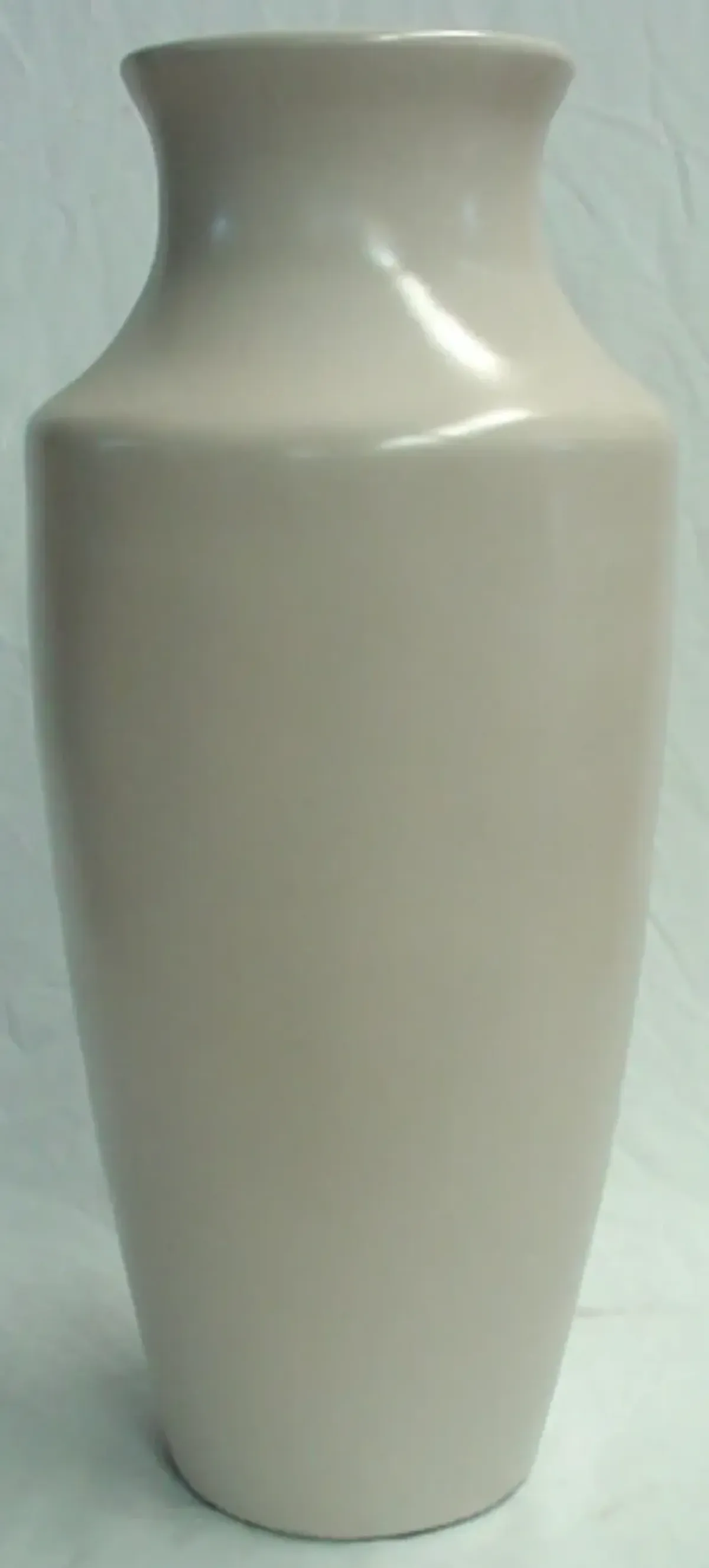 Large Cream Ceramic Floor Vase 14"W x 44"H