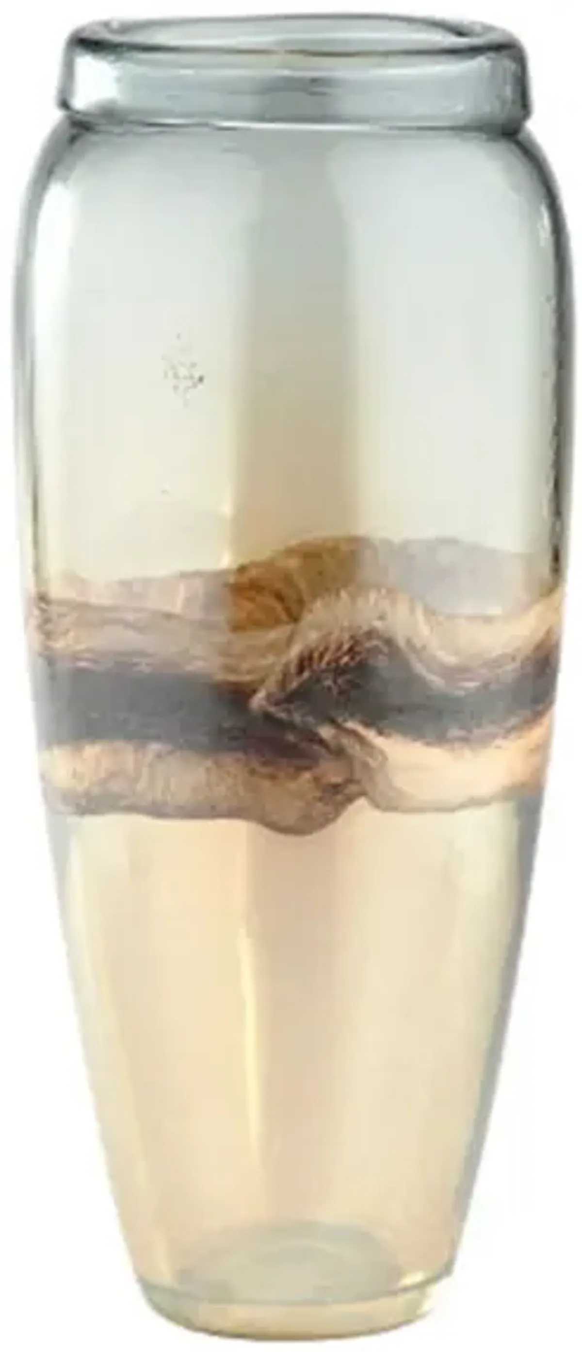 Tall Gold and Brown Vase 5.5"W x 13.5"H