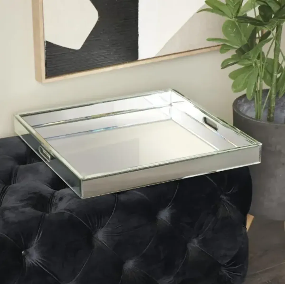 Square Mirrored Tray 20"W x 20"H