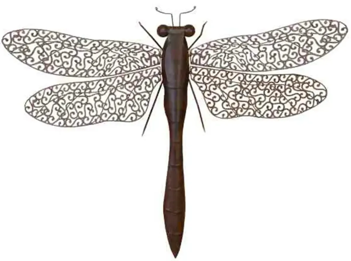 Metal Dragonfly Wall Décor 37"W x 27"H