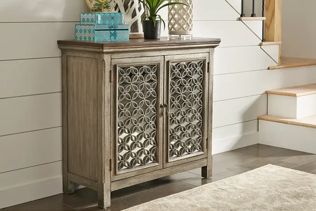 Eclectic Collection Grey 2 Door Cabinet