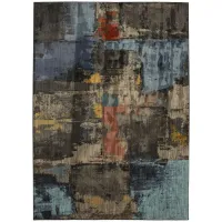 Elements Black/Blue/Red Area Rug 8'W x 11'L