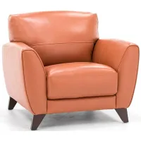 Martini Leather Chair in Terracotta
