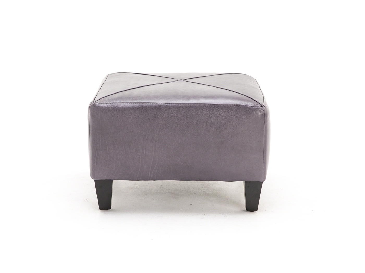 Small Square Leather Custom Ottoman