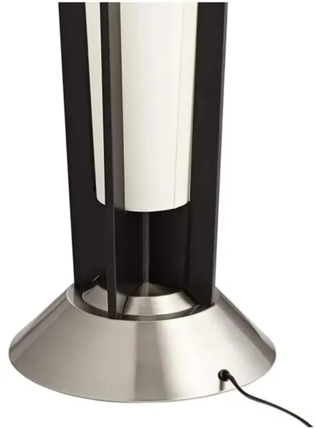 Black and Nickel Cone Uplight Floor Lamp 63"H