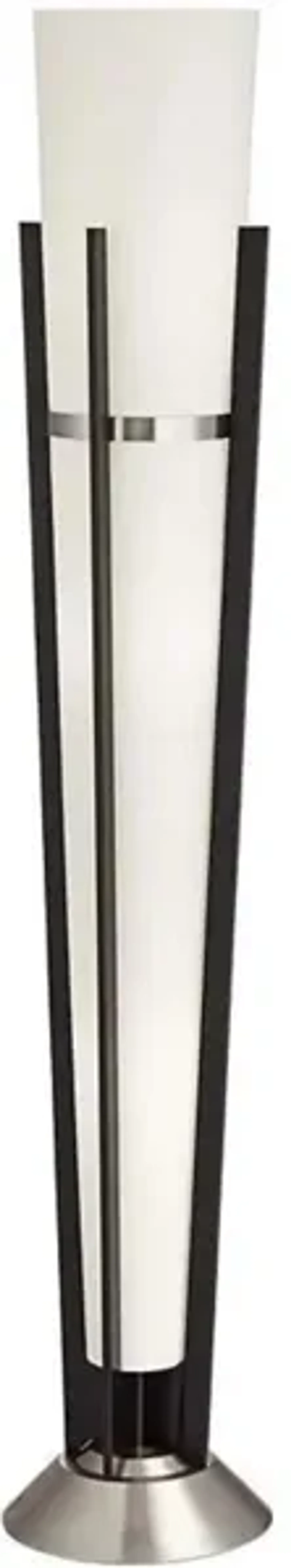 Black and Nickel Cone Uplight Floor Lamp 63"H