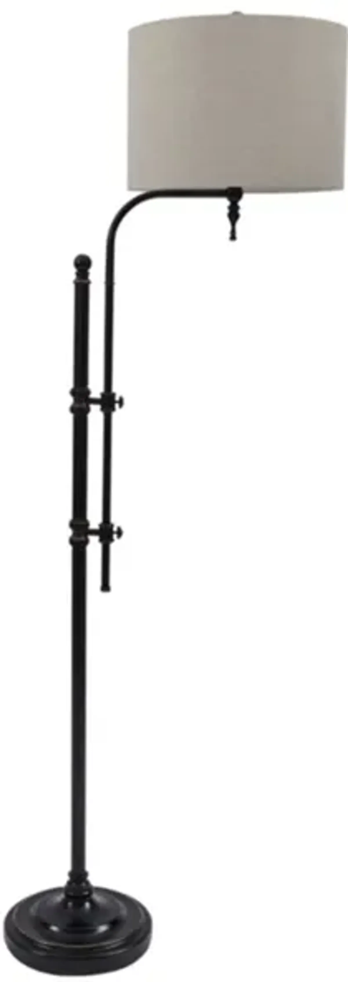 Black Metal Floor Lamp 66"H