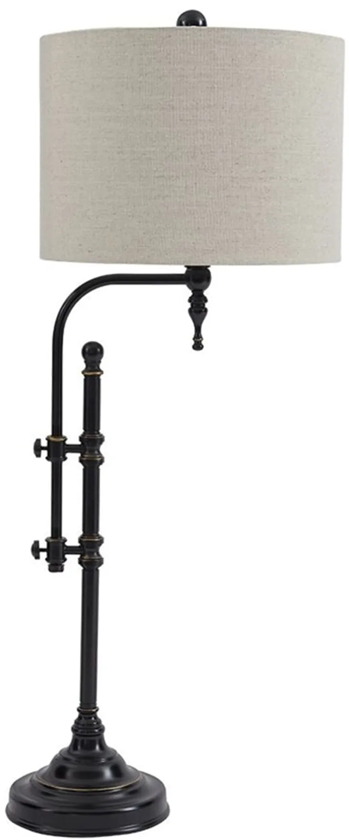 Black Metal Table Lamp 34"H