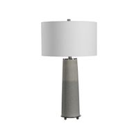 Grey 2-Tone Ceramic Table Lamp 31"H