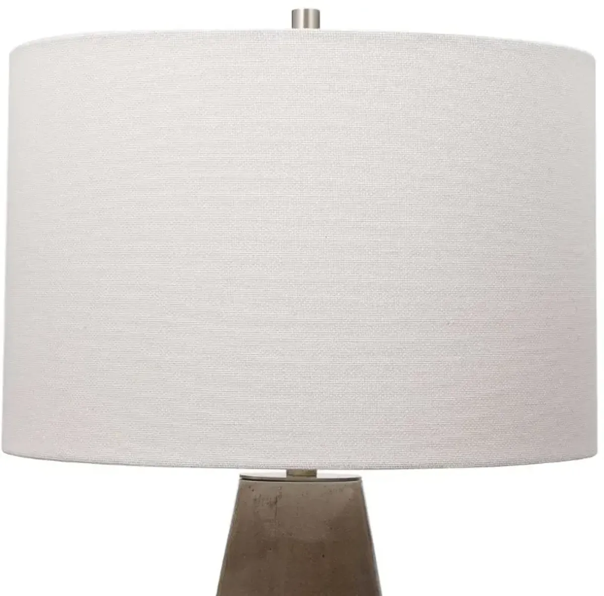 Taupe Crackle Ceramic Table Lamp 28"H