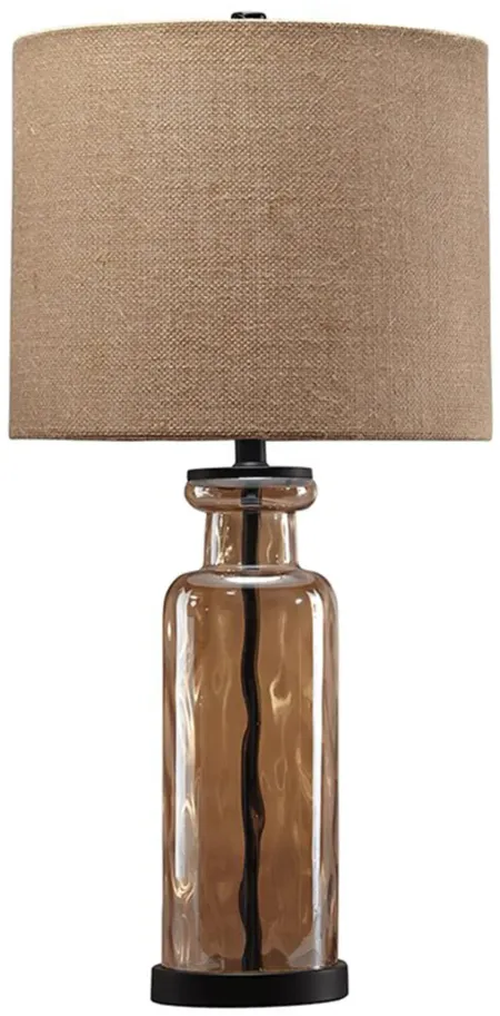 Bronze Glass Table Lamp 28.25"H