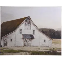 Old White Barn Canvas Art 50"W x 40"H