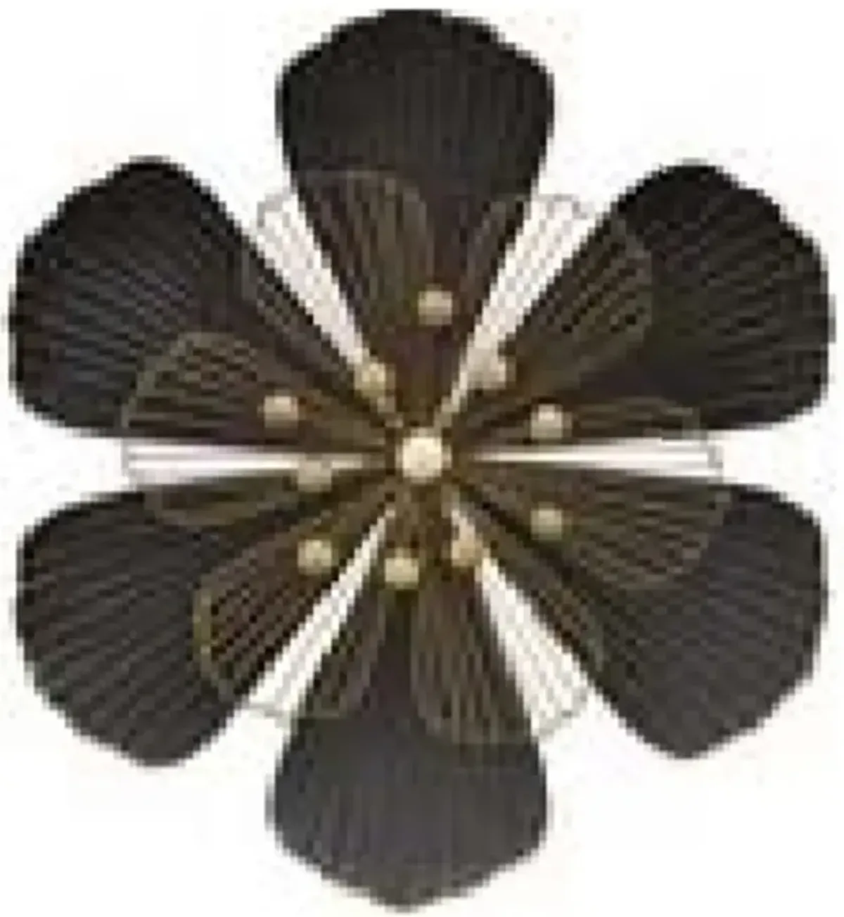 Large Bronze and Gold Metal Flower Art 20" Round